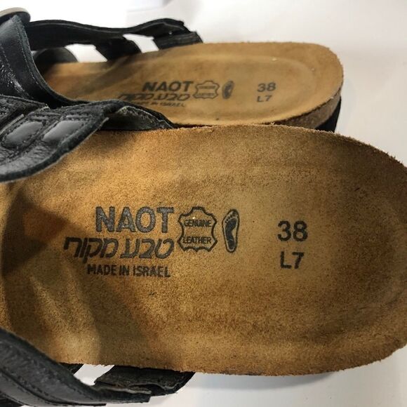 NAOT Black Leather Jewel Sandals - Picture 5 of 8